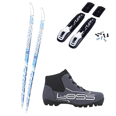 Bežecké lyže Brados step XT + viazanie NNN step basic + topánky Spine Loss